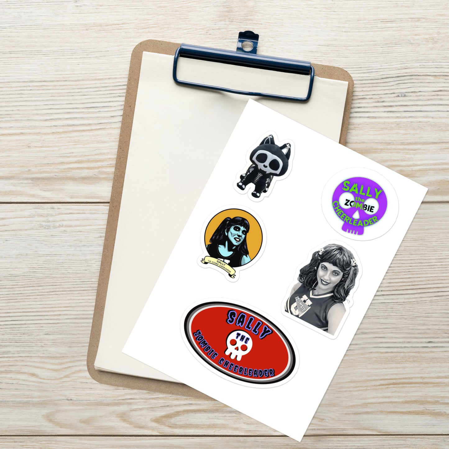 Sally the Zombie Cheerleader Sticker sheet
