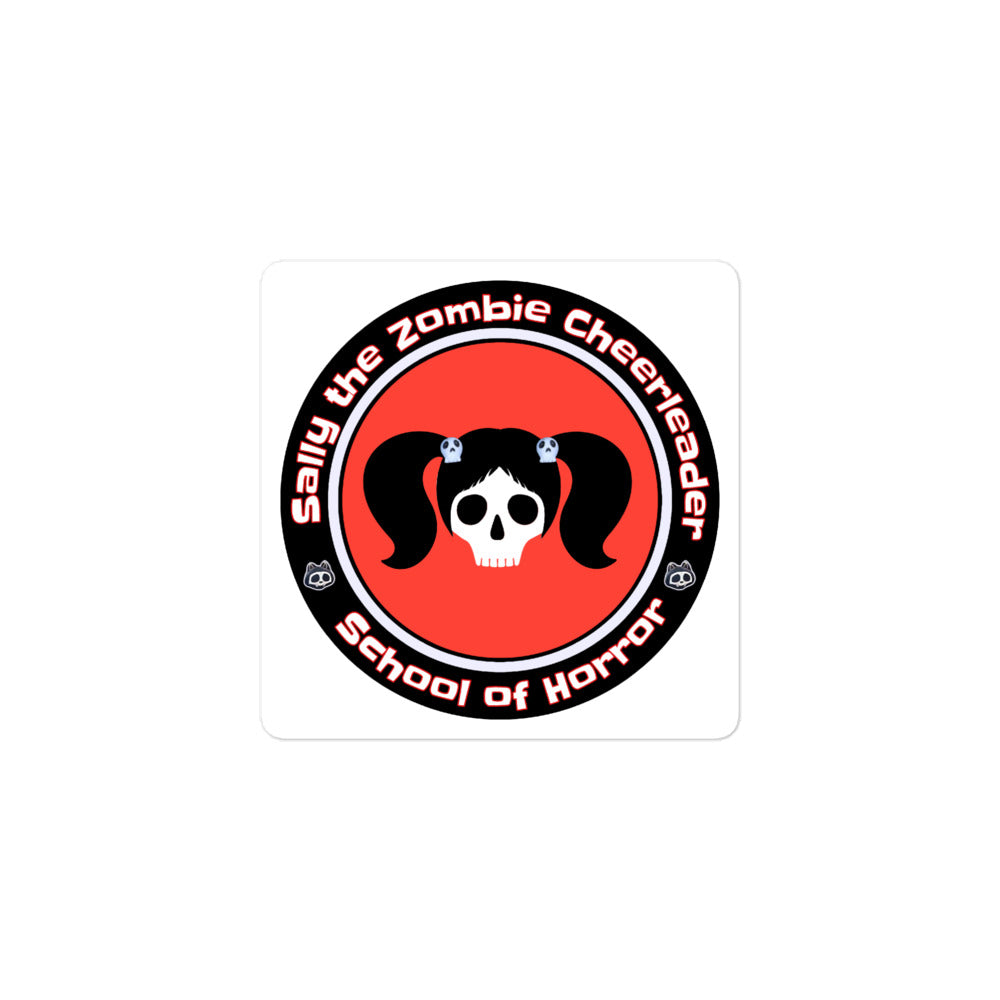 Sally the Zombie Cheerleader Logo Bubble-free stickers