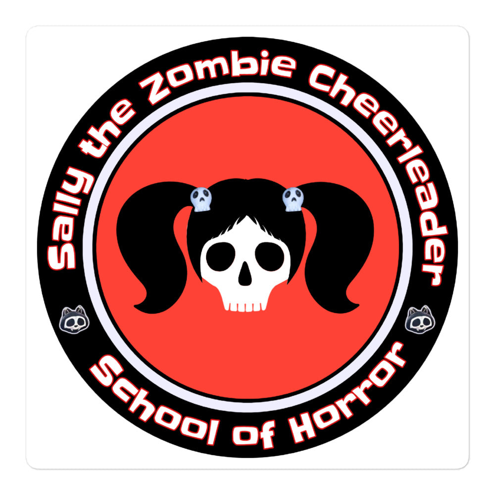 Sally the Zombie Cheerleader Logo Bubble-free stickers