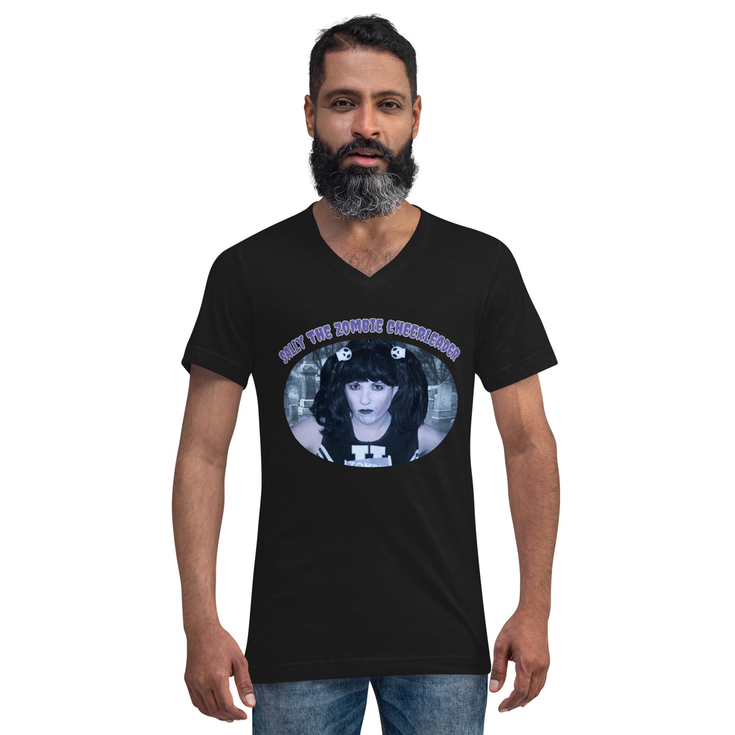 Sally's Unisex Short Sleeve V-Neck T-Shirt of Horror