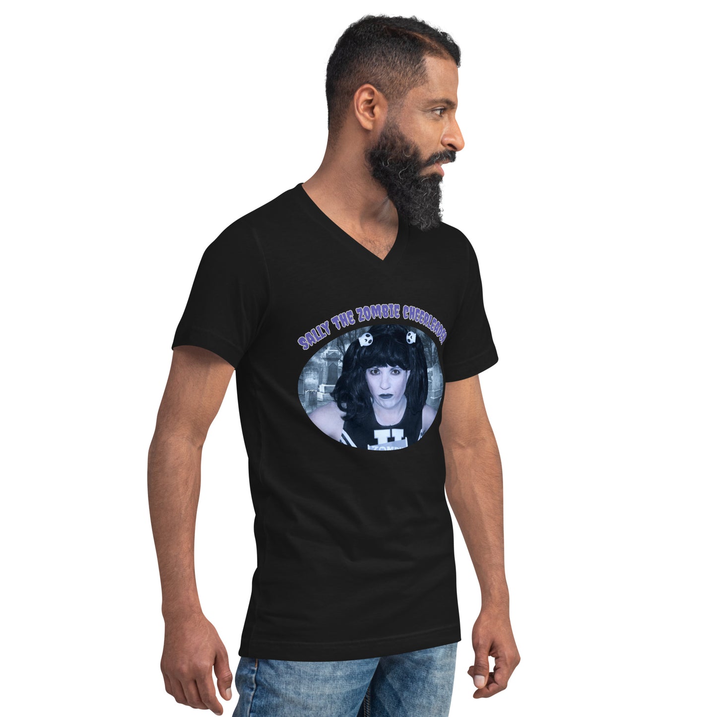 Sally's Unisex Short Sleeve V-Neck T-Shirt of Horror