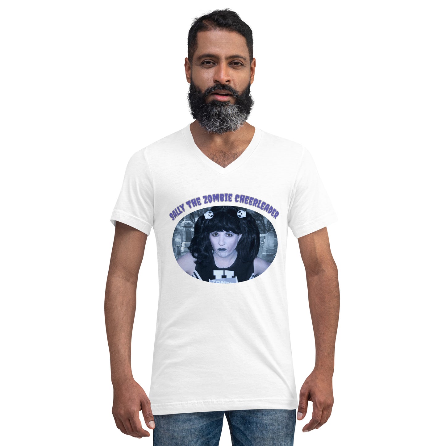 Sally's Unisex Short Sleeve V-Neck T-Shirt of Horror