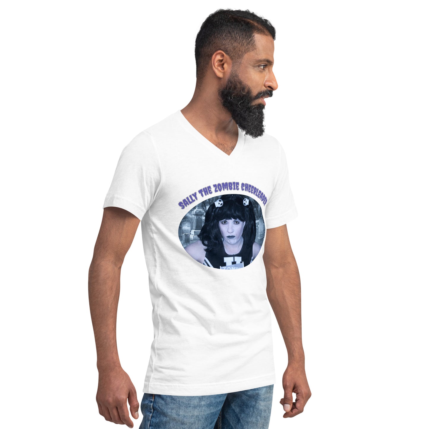 Sally's Unisex Short Sleeve V-Neck T-Shirt of Horror